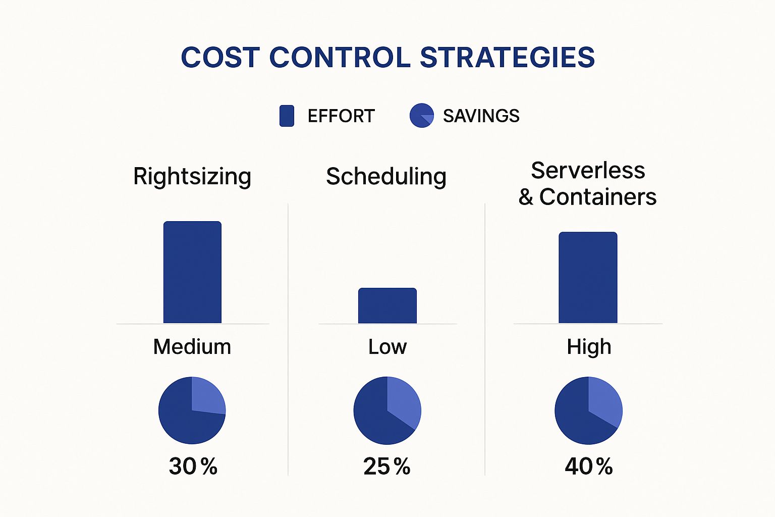 Infographic about cloud cost optimisation