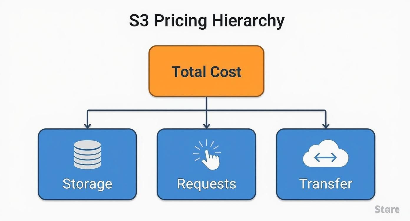 Infographic about amazon s3 storage costs
