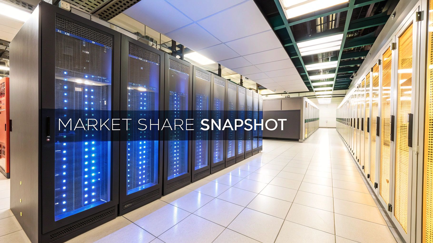 A graph showing market share percentages for major cloud providers