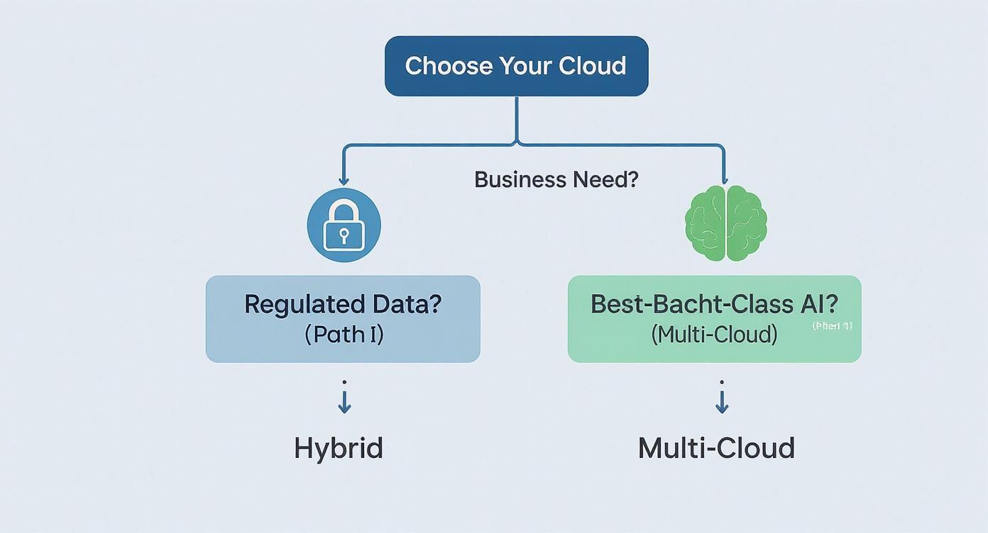 Infographic about hybrid vs multi cloud