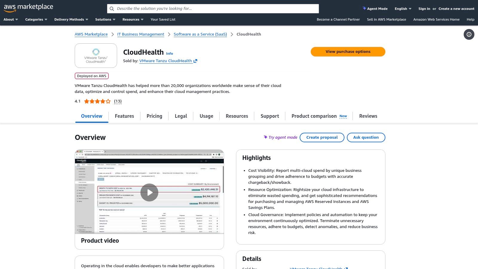 VMware Tanzu CloudHealth (CloudHealth by VMware)