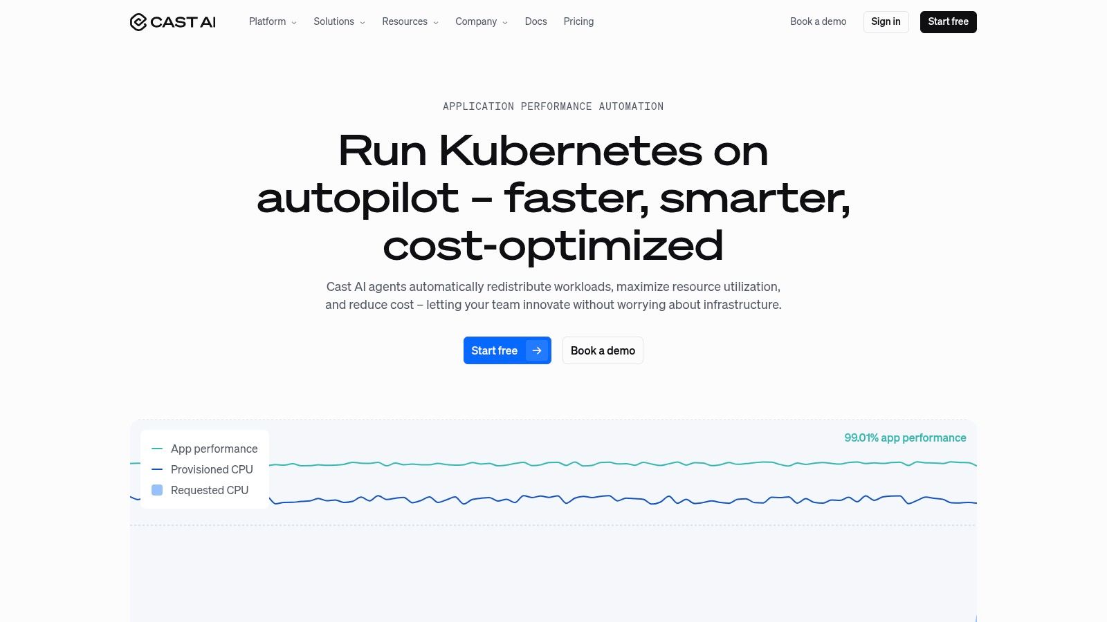 CAST AI dashboard showing Kubernetes cluster optimization savings and analysis.