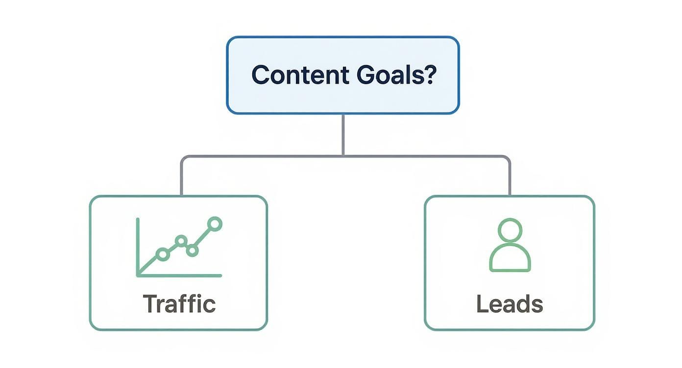 Infographic about how to create a content calendar