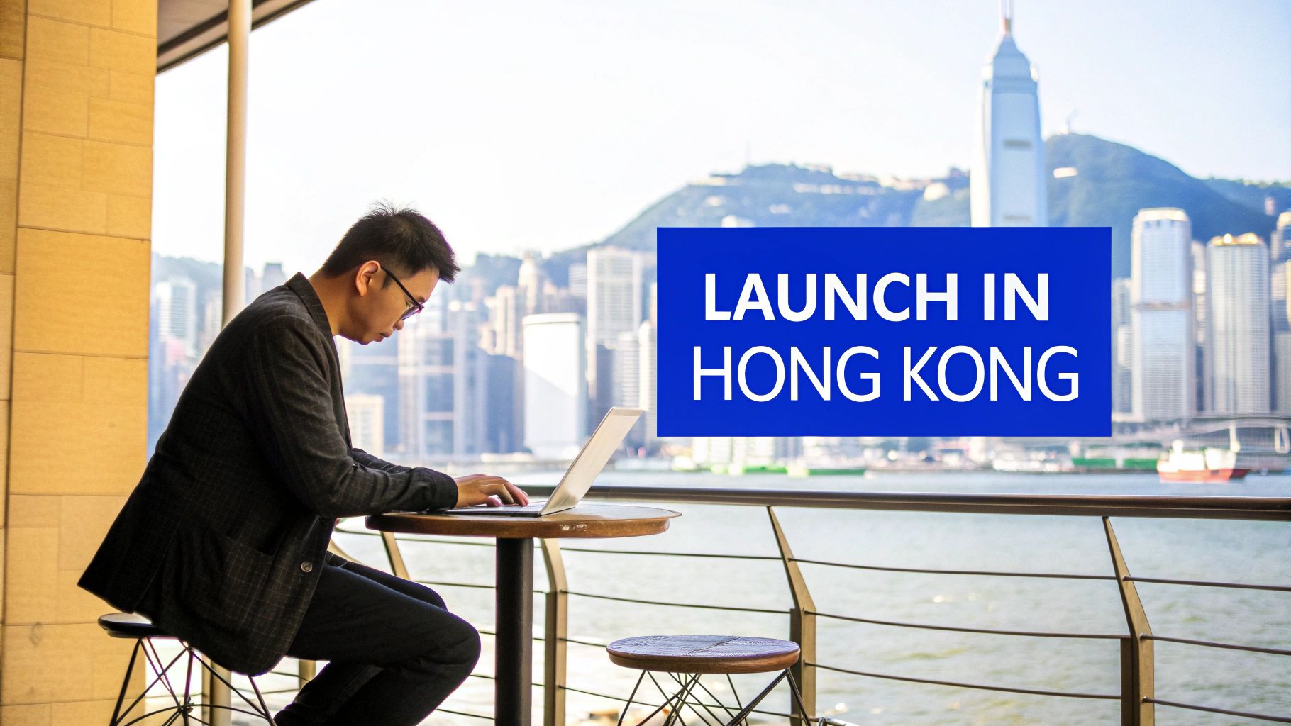 A modern, professional office space in Hong Kong, representing the prestige a virtual office can provide.