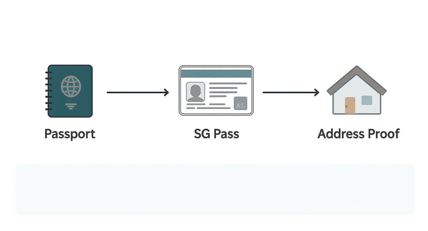 Infographic about open singapore bank account for foreigner