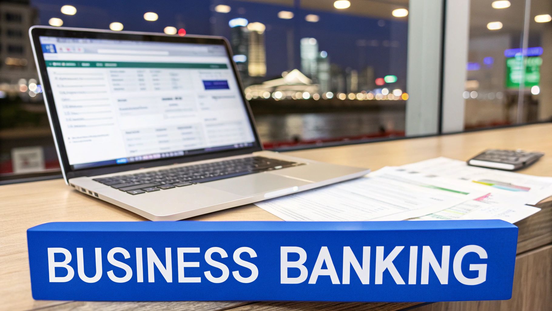 A person managing their business finances on a laptop