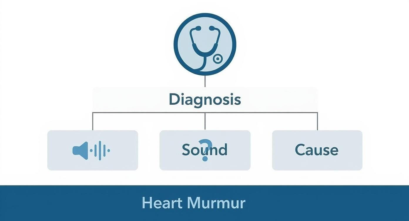 Infographic about heart murmur in dogs