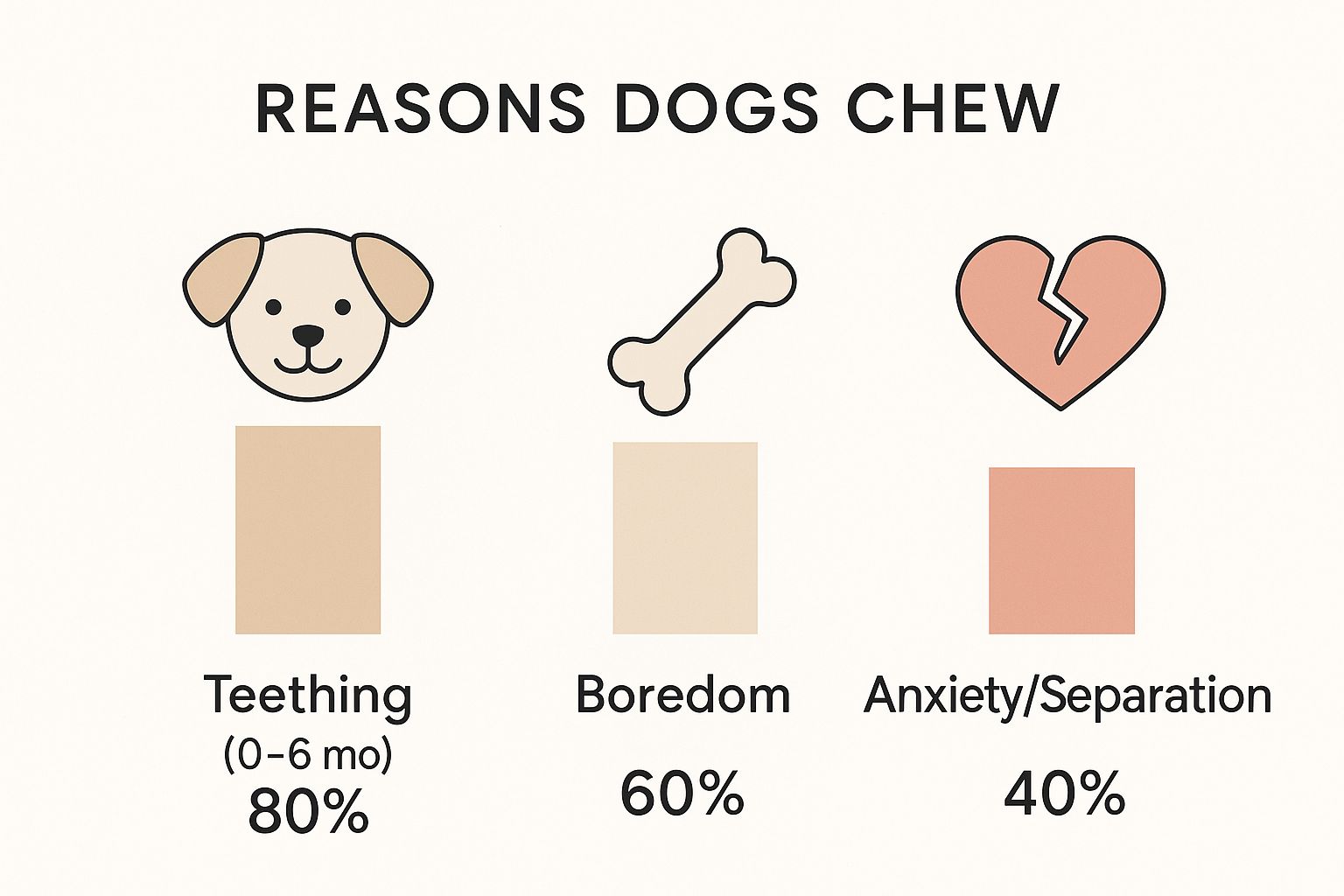 Infographic about how do you stop dogs chewing