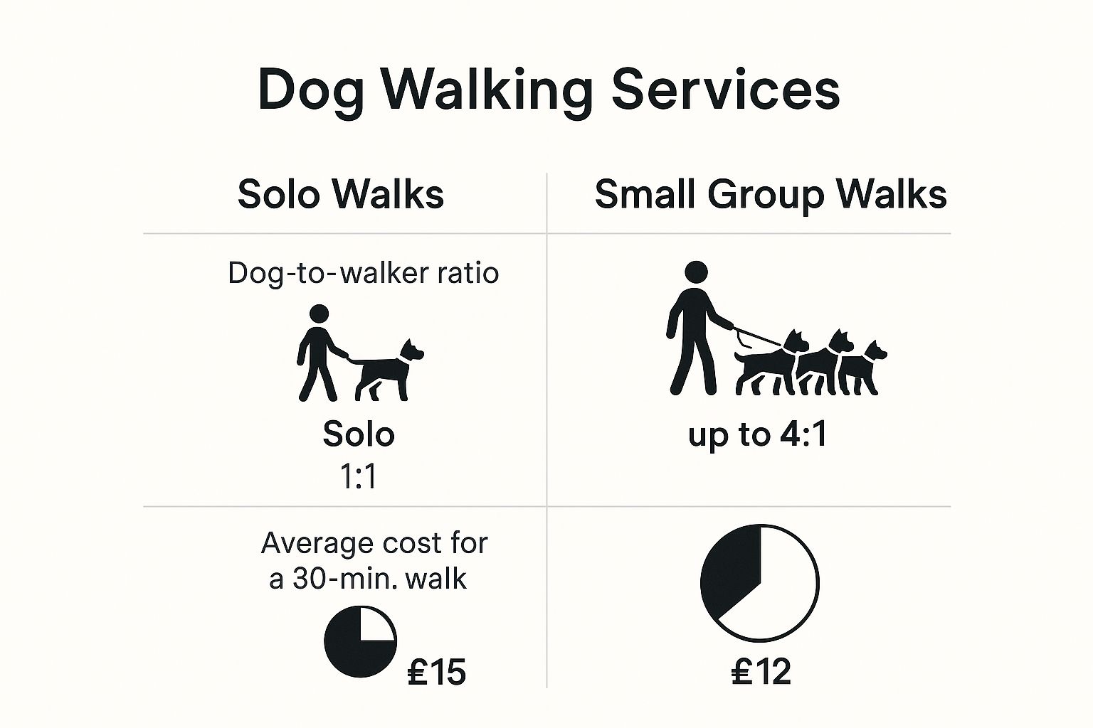 Infographic about dog walking services near me
