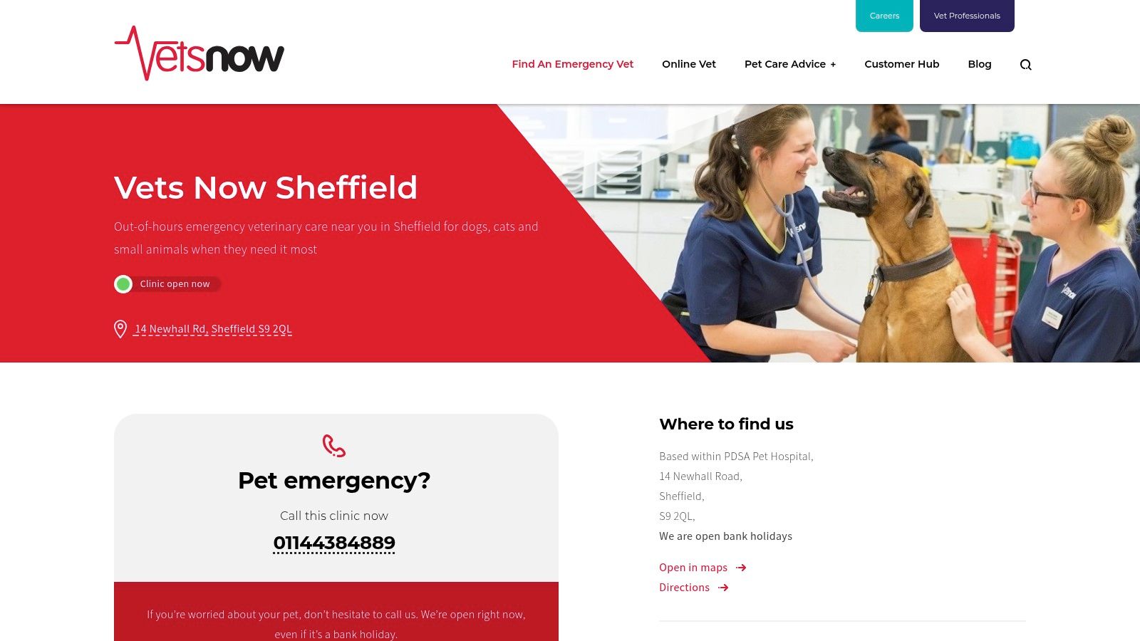 Vets Now Sheffield: The City's Dedicated Out-of-Hours Hub