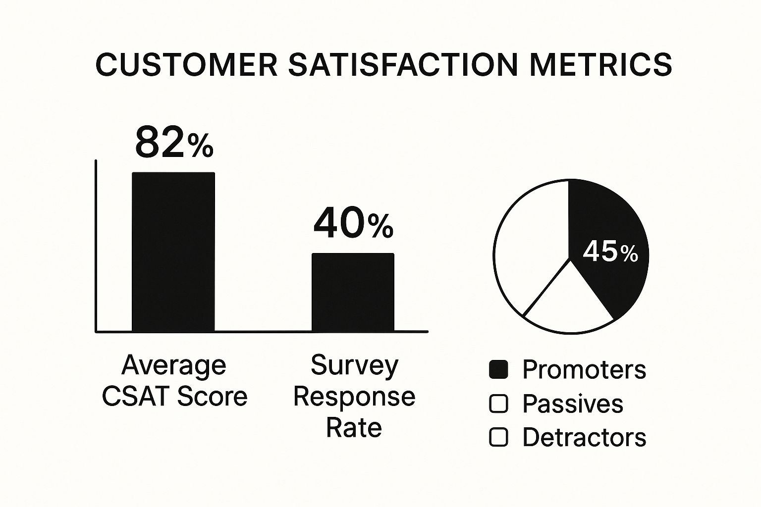 Infographic about measuring customer satisfaction