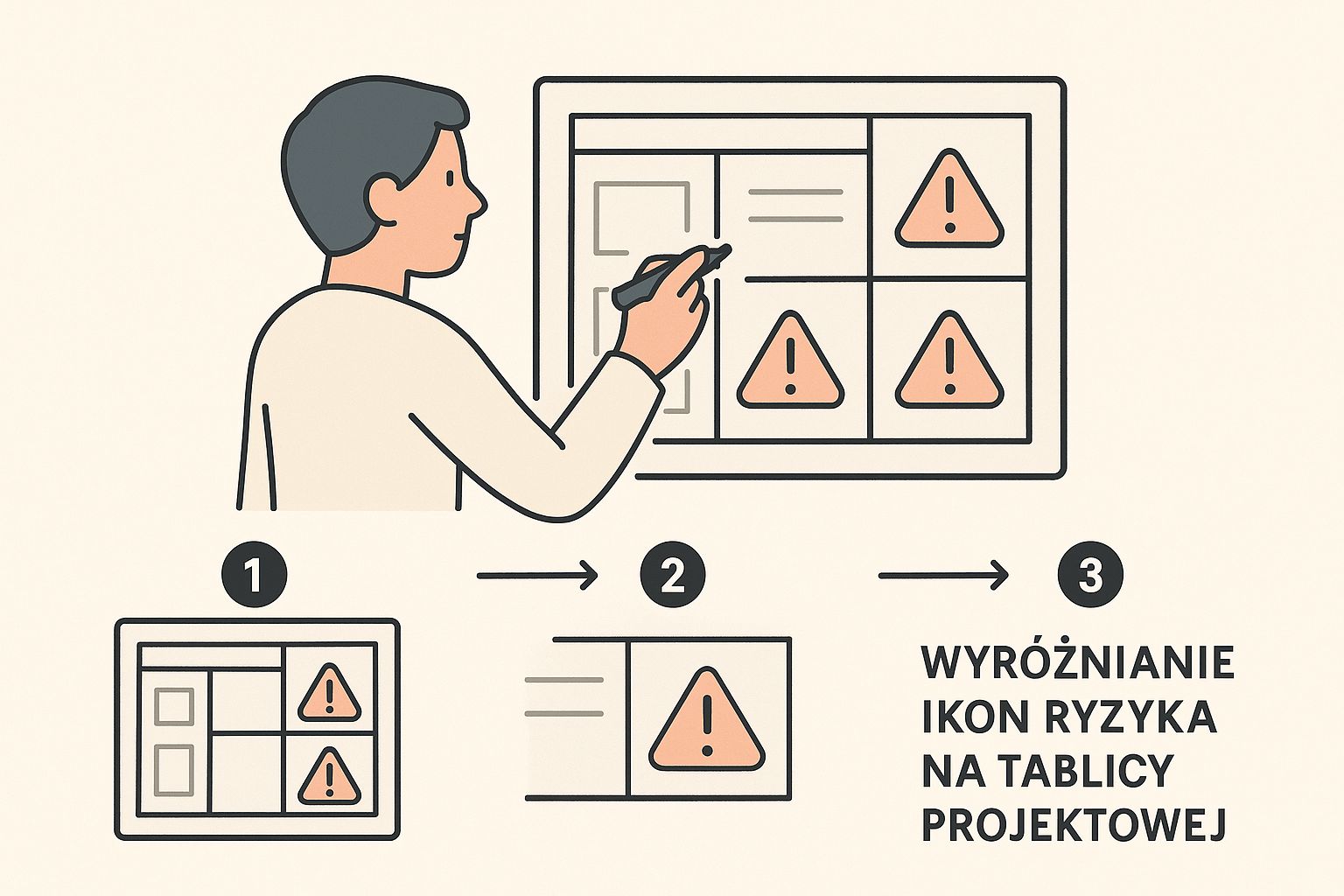 Infografika o zarządzaniu projektami krok po kroku