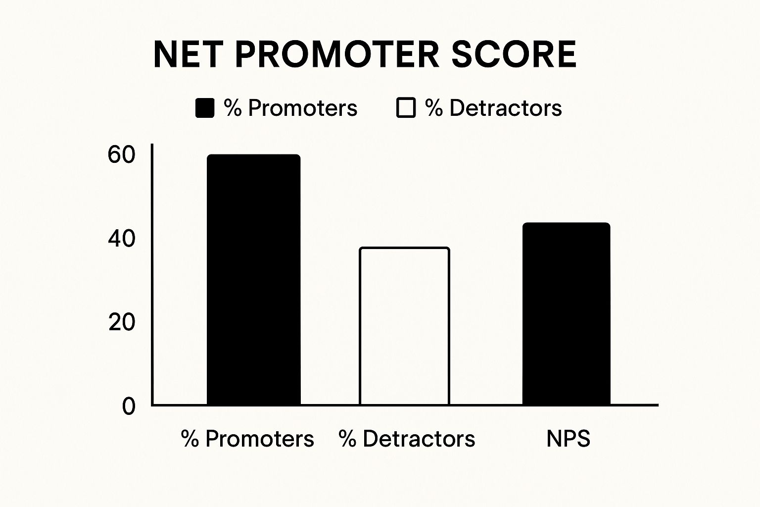 Infographic showing key data about Net Promoter Score (NPS)