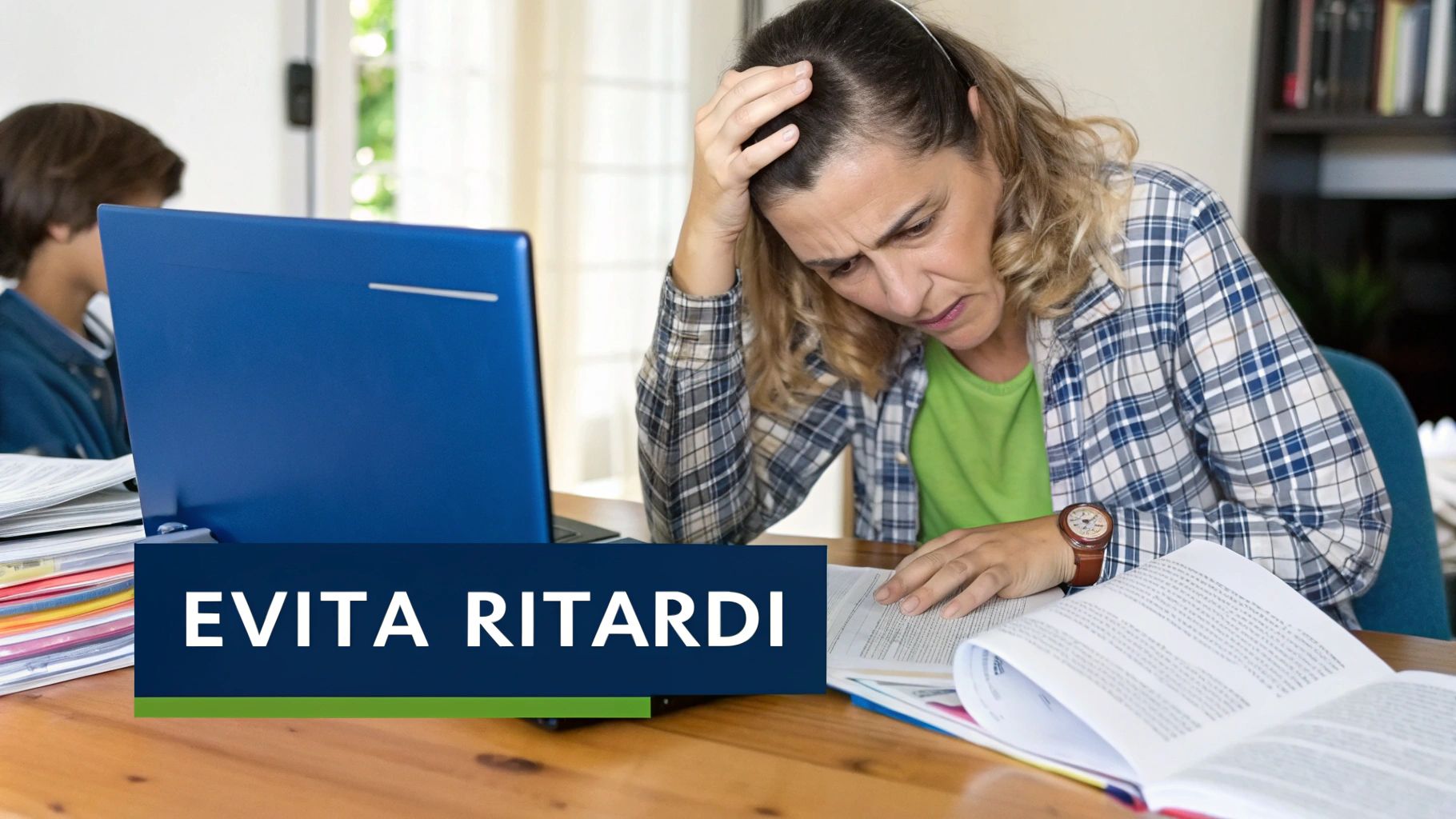 Bonus asilo nido: quando arrivano i soldi? Scopri i tempi INPS Una persona analizza attentamente dei documenti su una scrivania, simbolo del controllo proattivo sulla propria domanda INPS.