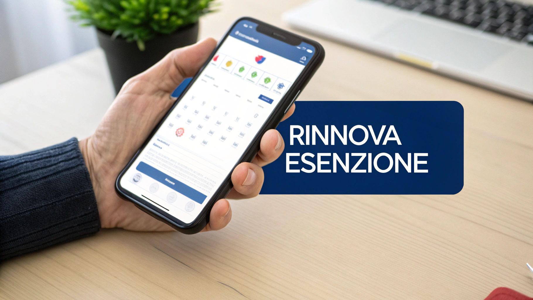 Guida: come ottenere l'esenzione ticket in pochi passaggi Calendario e tessera sanitaria che simboleggiano la scadenza e il rinnovo dell'esenzione ticket.