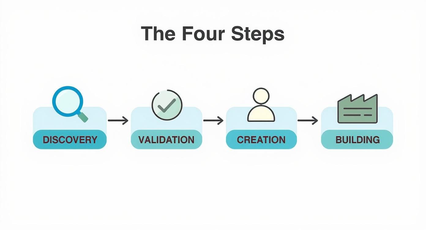 Infographic about the four steps to epiphany