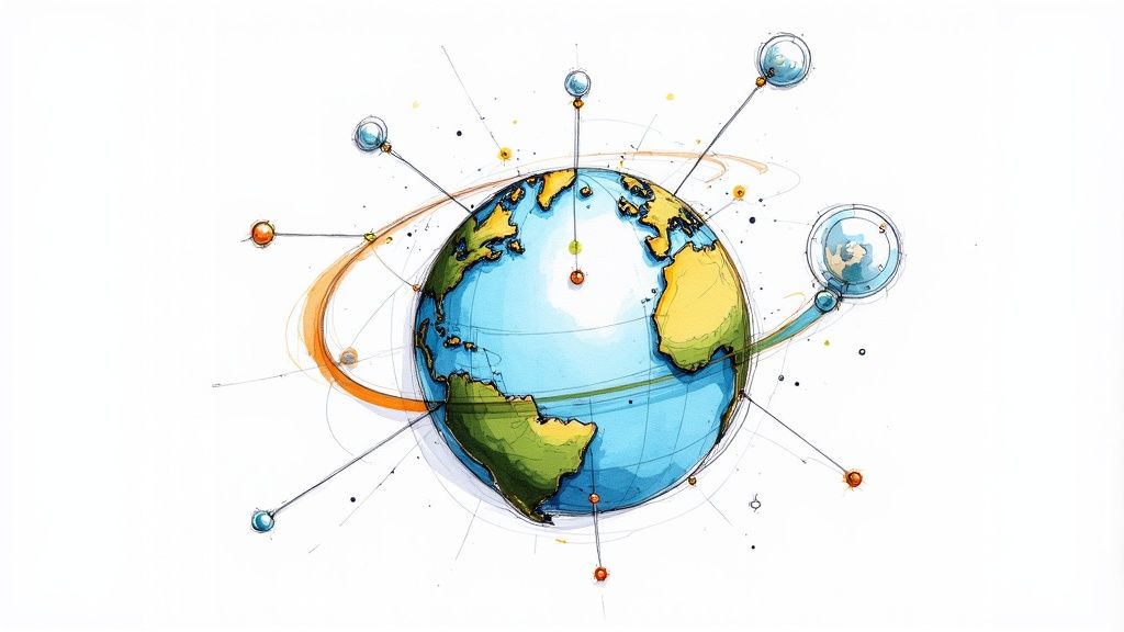 A strategic view of technological and market trends influencing a business.