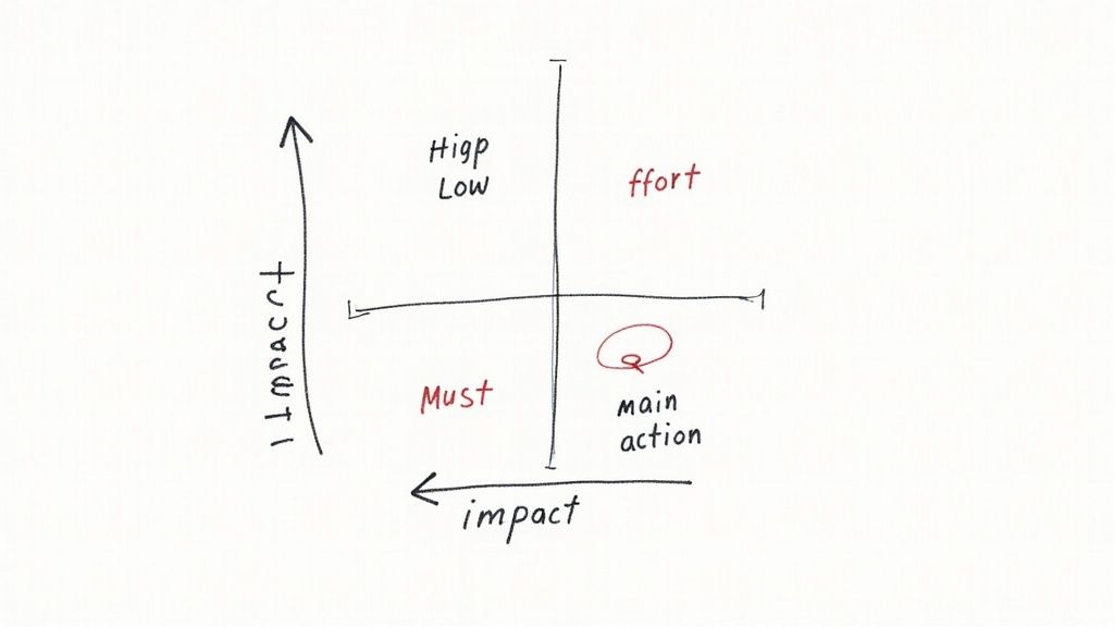 An illustration of a simple visual matrix with 