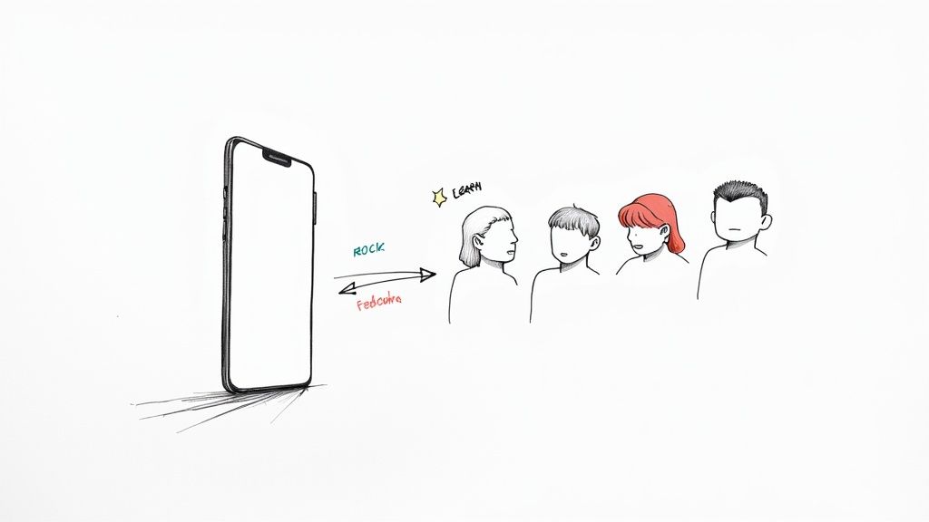 A simple lightbulb illustration with gears inside, representing an idea being worked on.