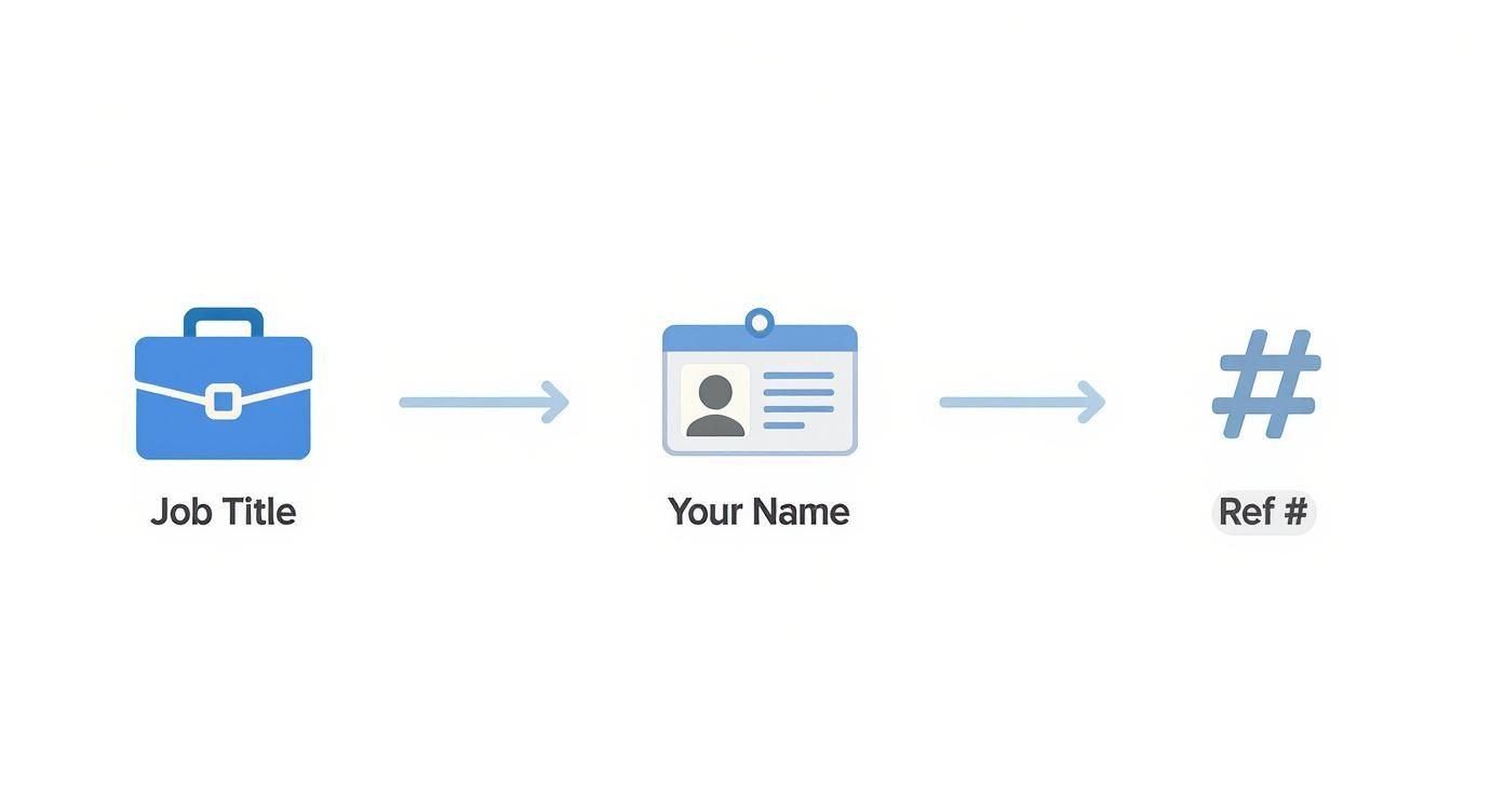 Infographic about how to send cv by email subject
