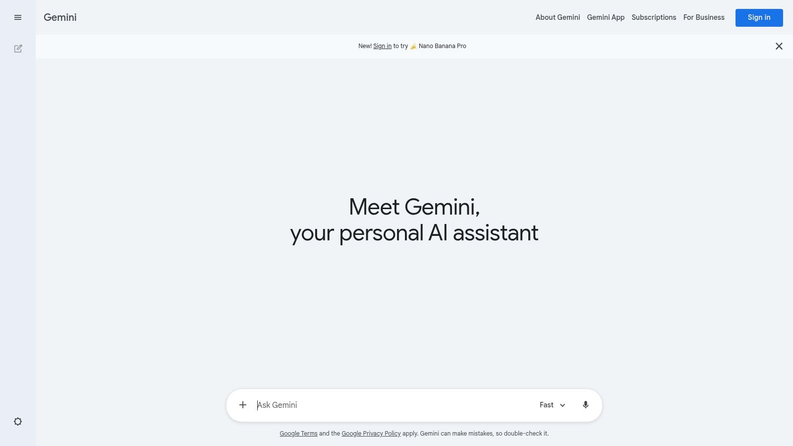 A screenshot of the Google Gemini interface, showing a prompt and the AI's response.