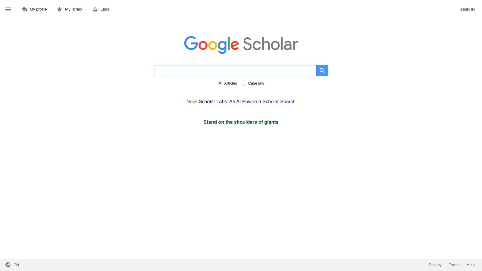 The Google Scholar search interface showing results for a research query.