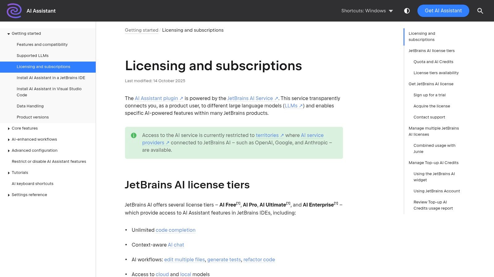 An illustration showing the JetBrains AI Assistant interface integrated within an IDE, with a chat panel and inline code suggestions.