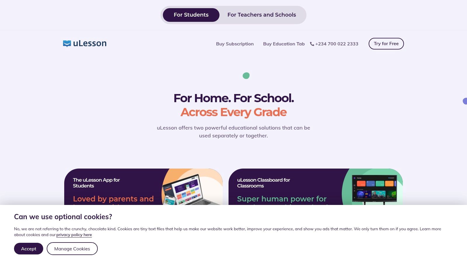 uLesson – WAEC Past Questions in App (Android/iOS)