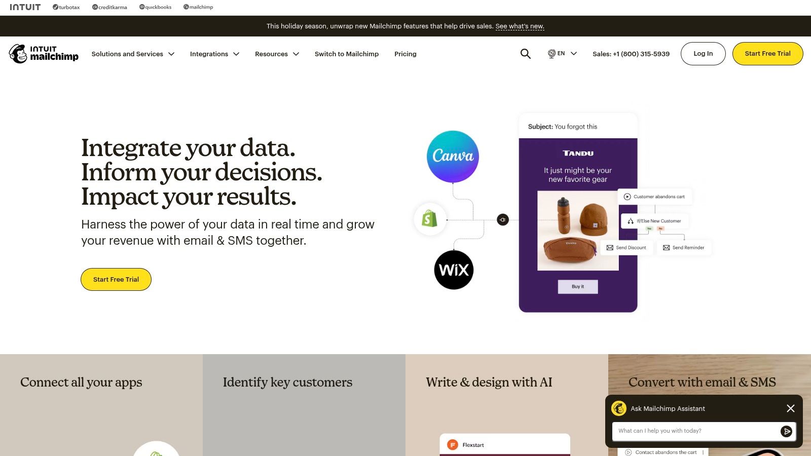 A screenshot of the Mailchimp interface showing its AI-powered Content Optimizer for email campaigns.