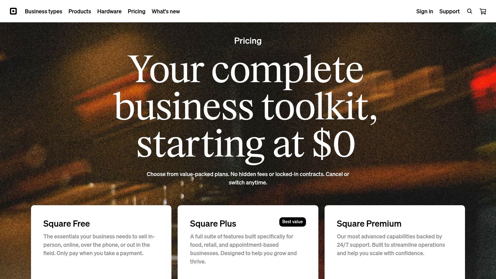 A screenshot of the Square online dashboard showing sales analytics and business insights.