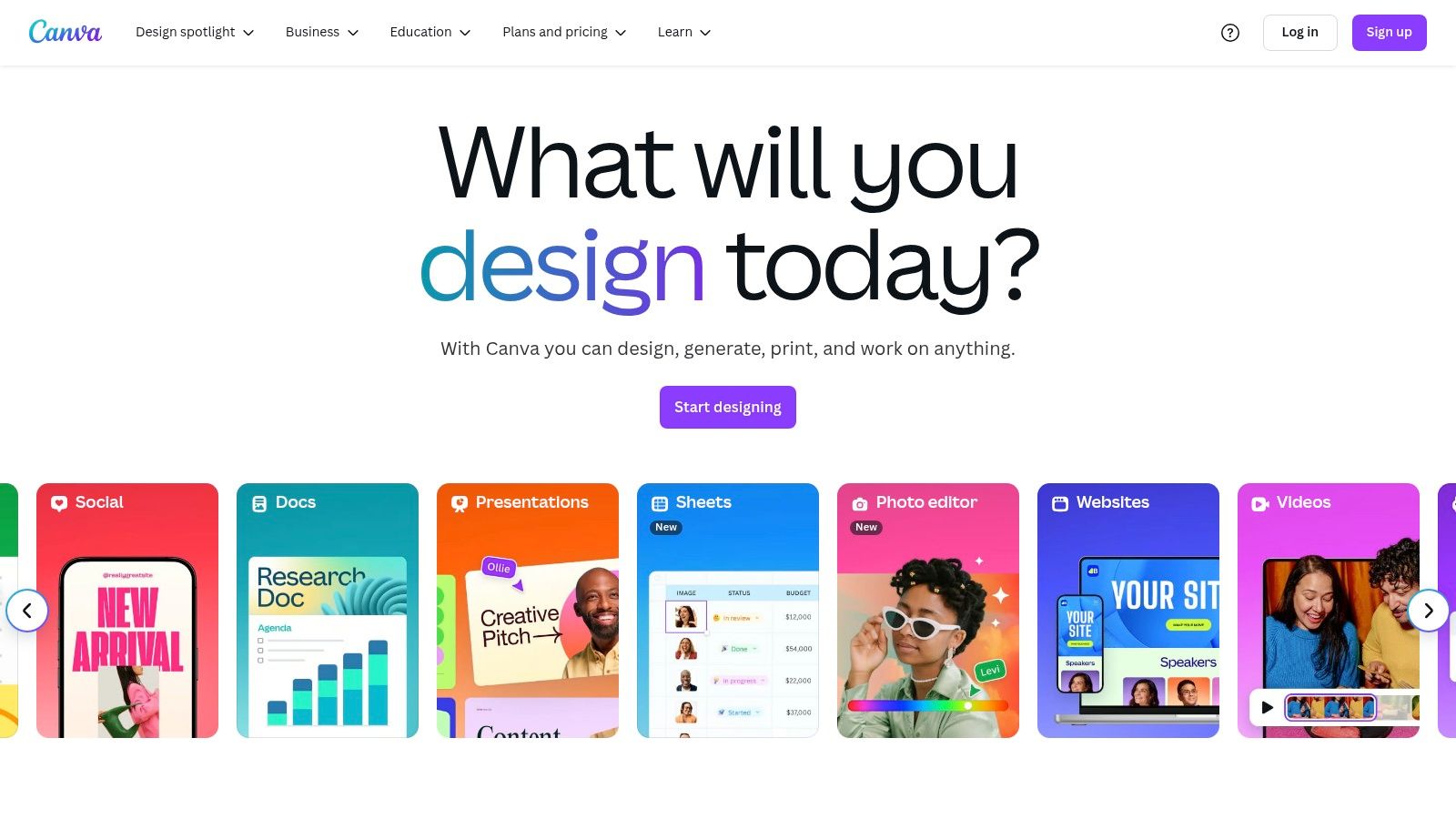 Canva Interface