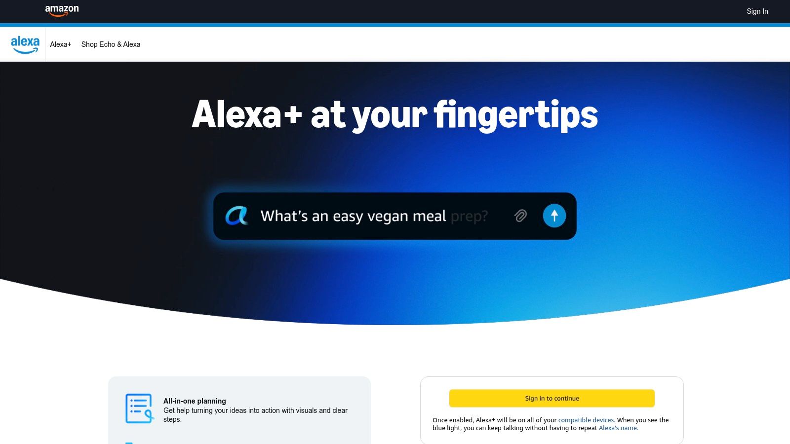 Amazon's generative AI-powered Alexa+ assistant being used on a smart home device.