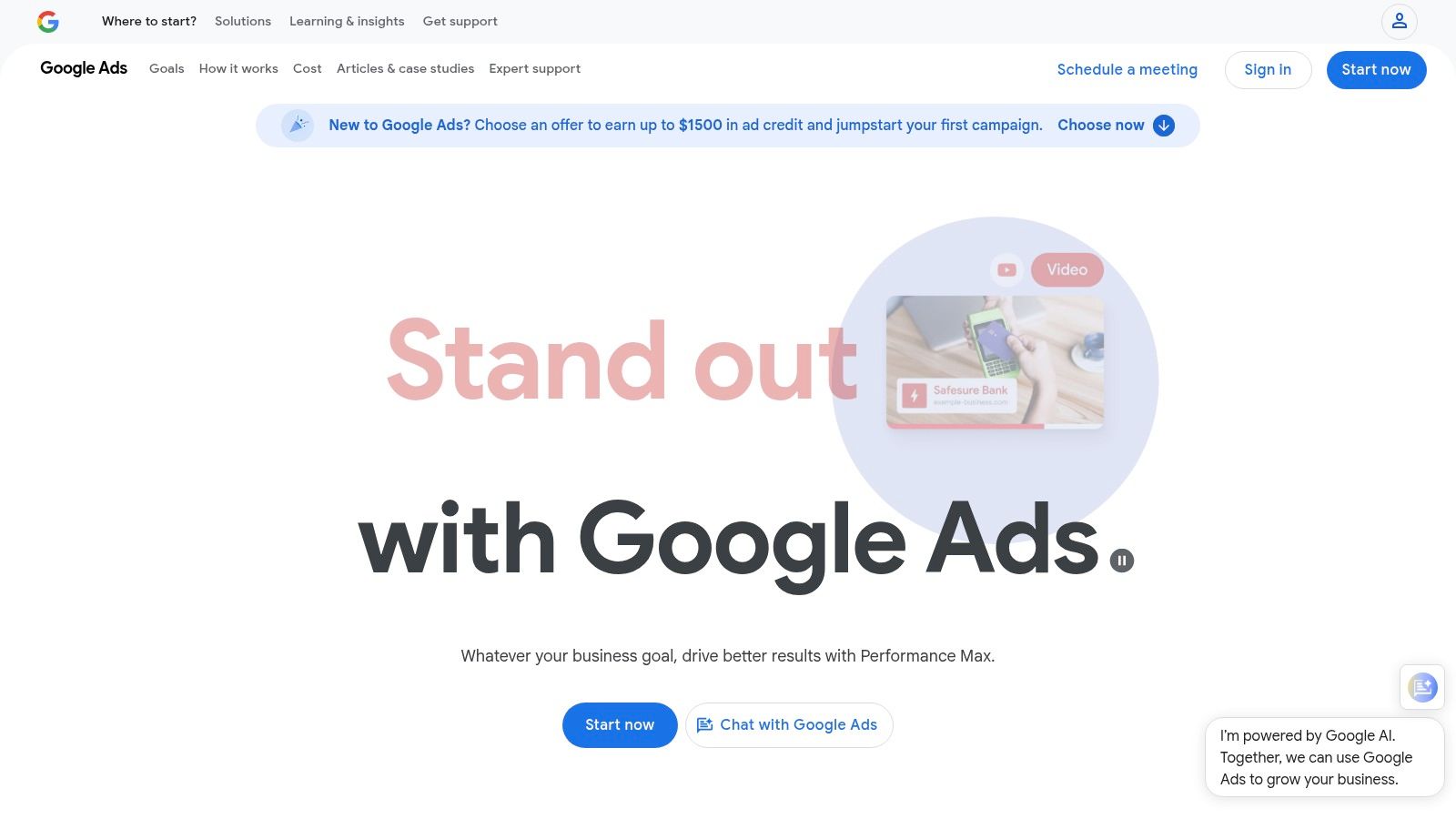 An overview of the Google Ads Performance Max campaign setup, showing asset groups and audience signals.