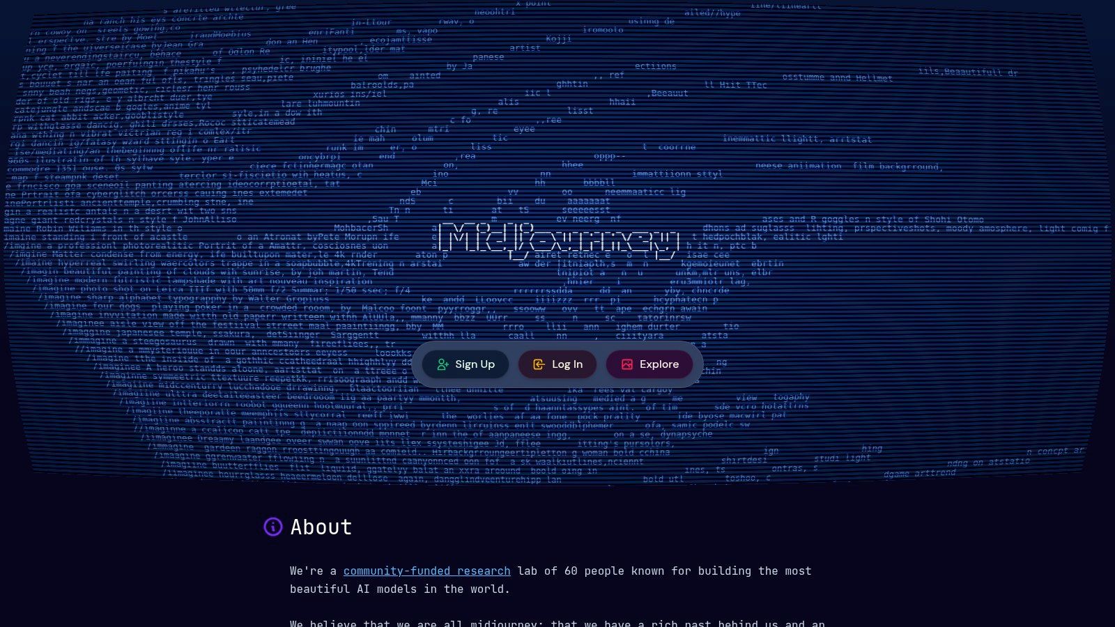 The Midjourney user interface showing a grid of four distinct, highly artistic AI-generated images of a futuristic city scene.