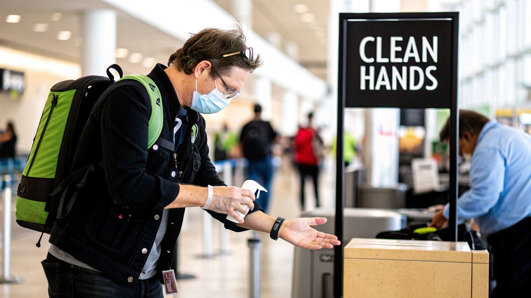 Image of hands being washed with soap and water to illustrate proper hand hygiene.