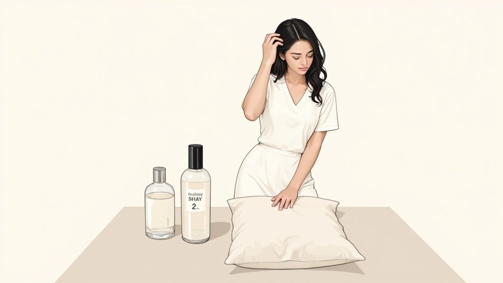 A luxurious spray bottle with artistic lighting and floral elements.