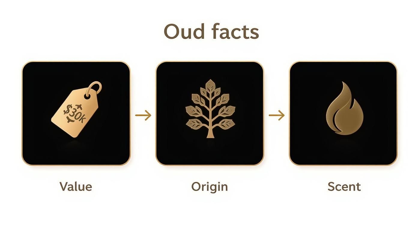 Infographic about oud and roses