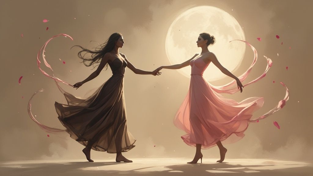 A dramatic and artistic image showing a single rose intertwined with dark oud wood chips.