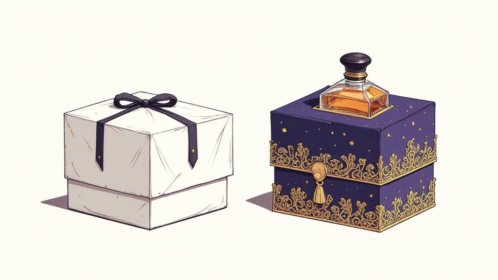 A beautifully packaged ladies perfume gift set with flowers
