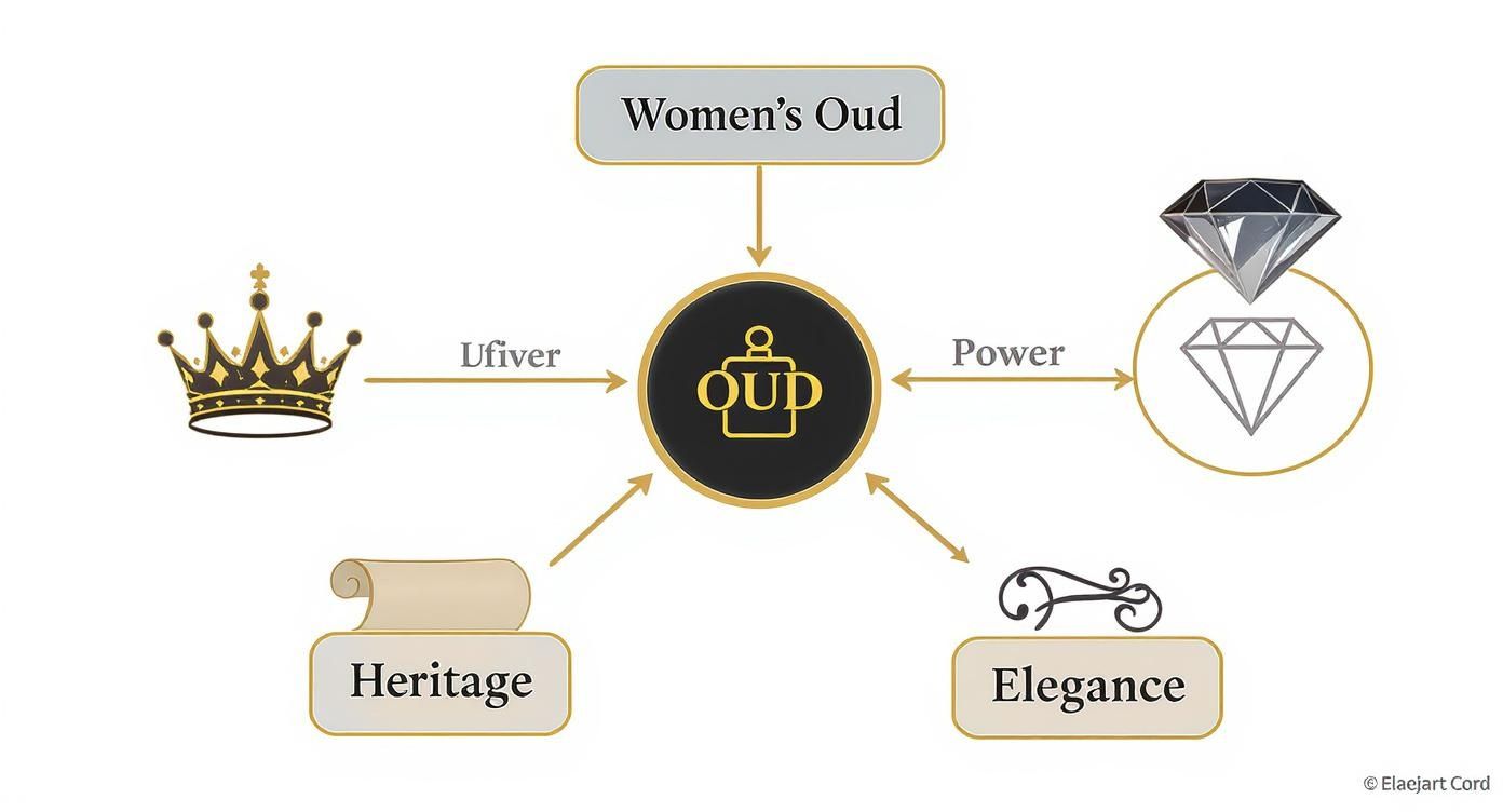 Infographic about best oud perfume for women