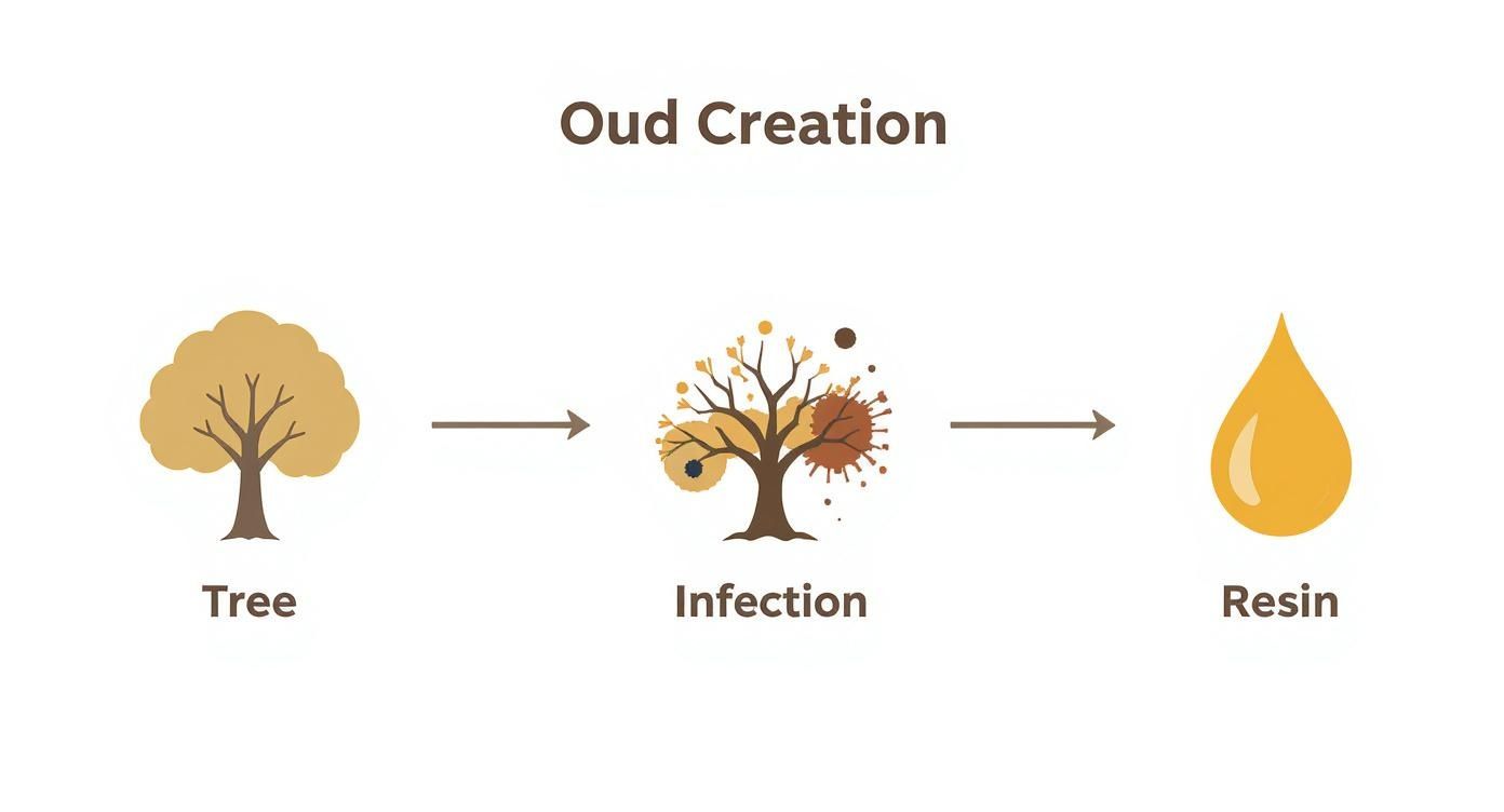 Infographic about oud perfume in dubai