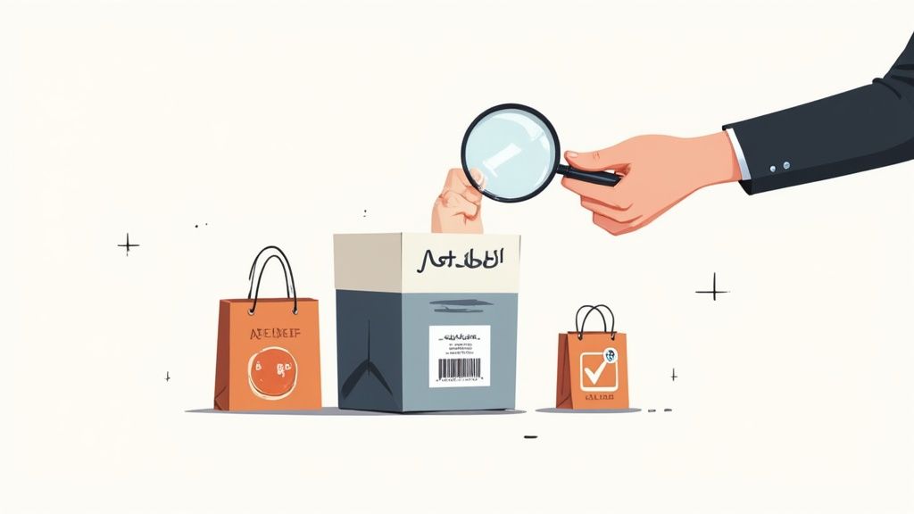 A close-up of an elegant Al Reef perfume bottle, highlighting the intricate details of its packaging.