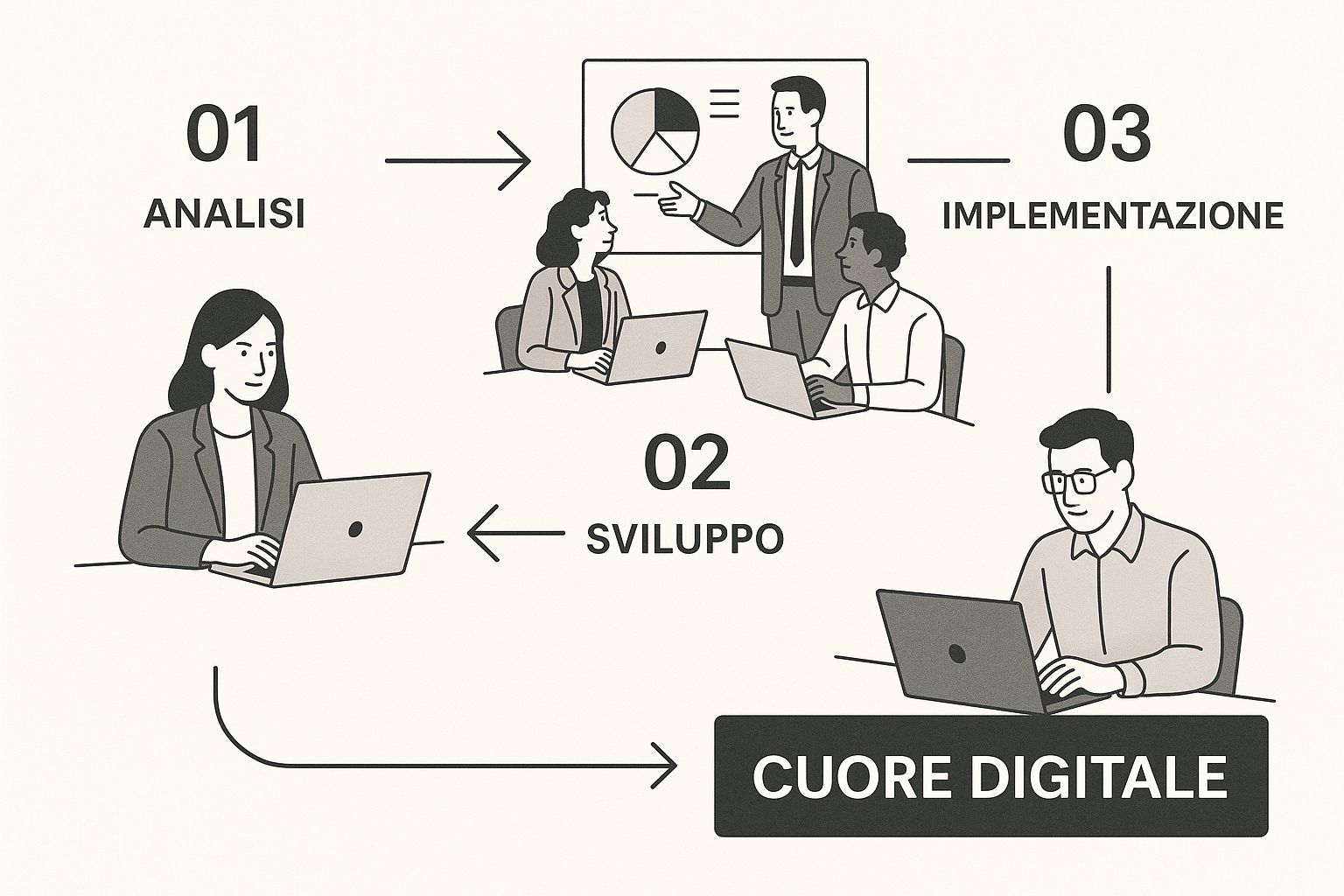 Infographic about creare sito web aziendale