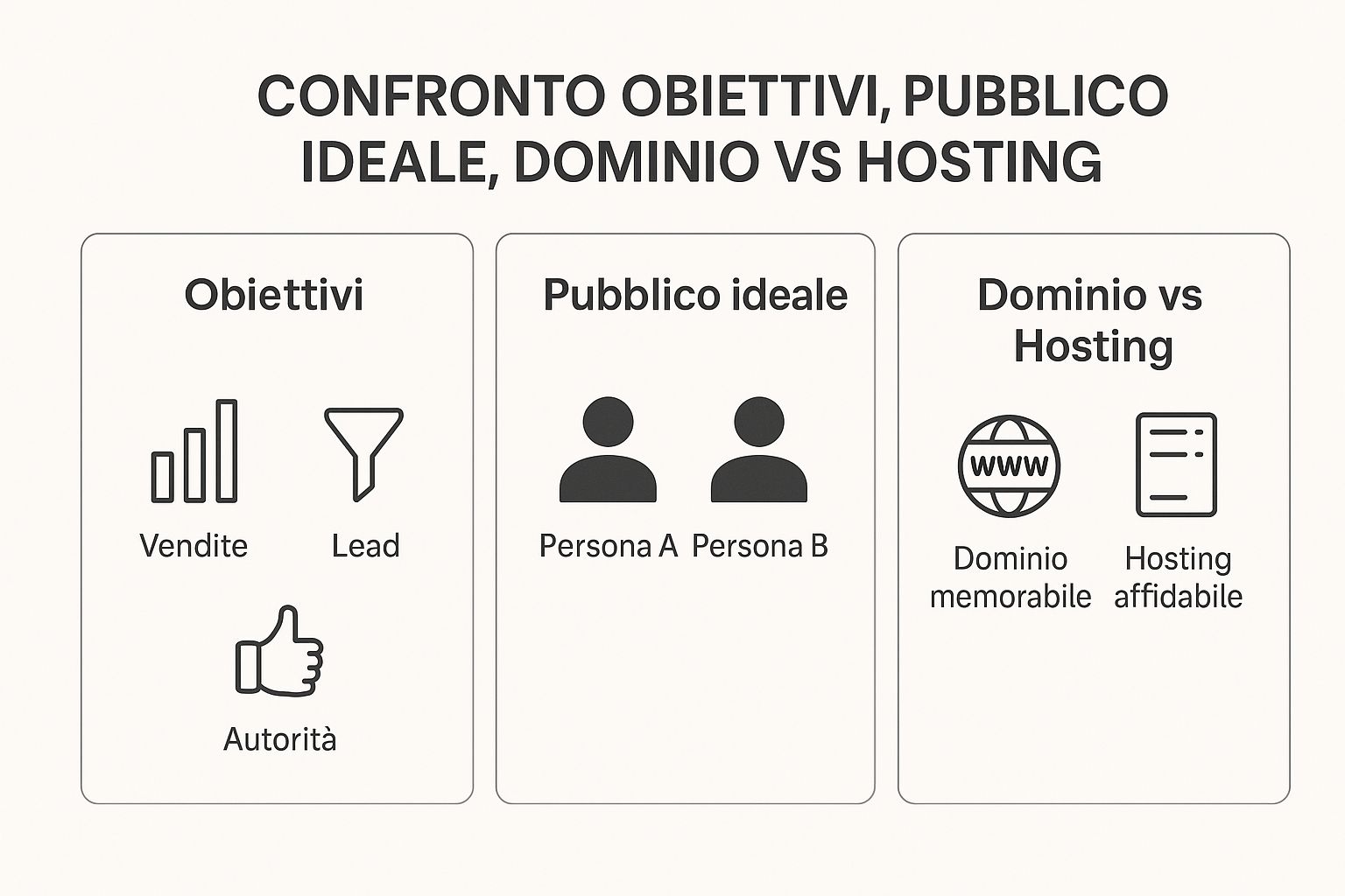 Infographic about come creare un sito web professionale