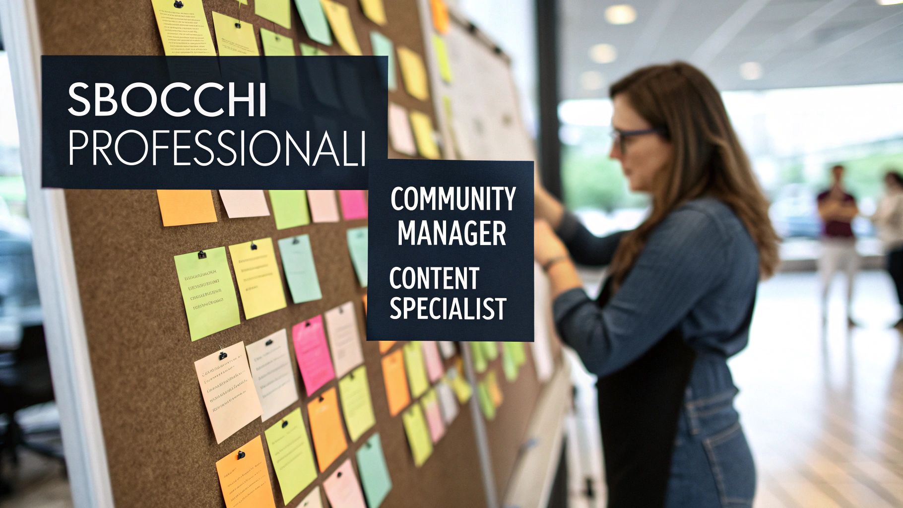 Un professionista che presenta a un team le proiezioni di crescita su un grafico digitale