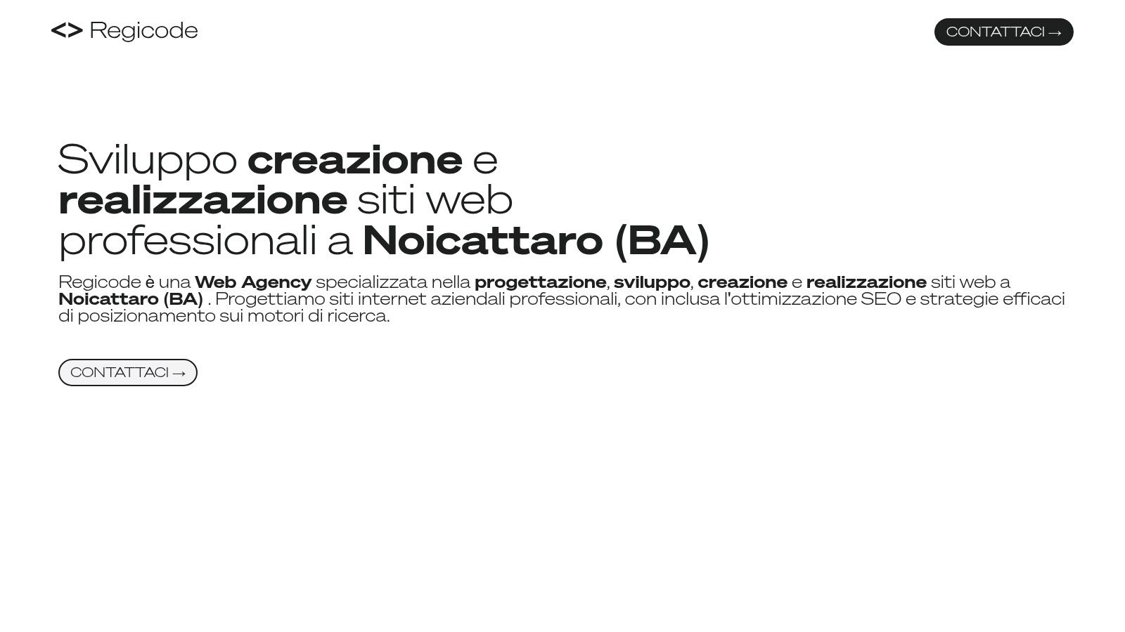 Creazione e Realizzazione siti web a Noicattaro (BA) – Regicode Web Agency