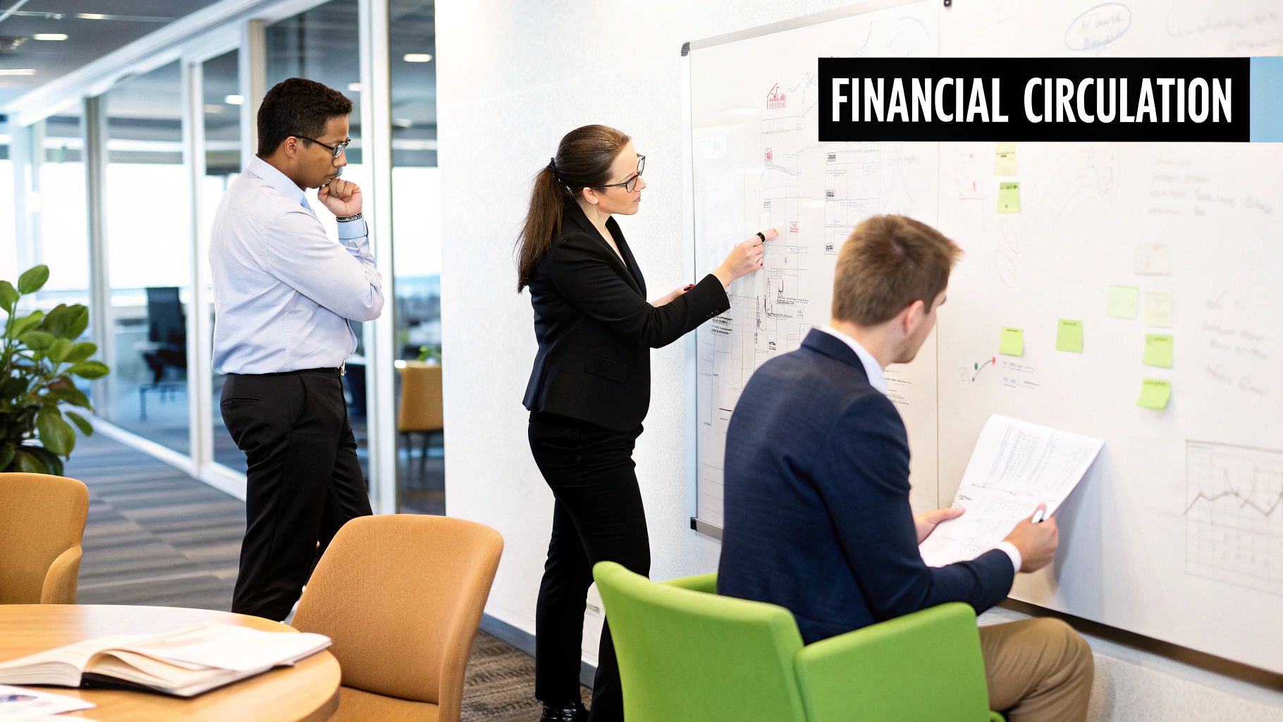 A person managing financial charts and graphs on a digital interface, representing working capital management.