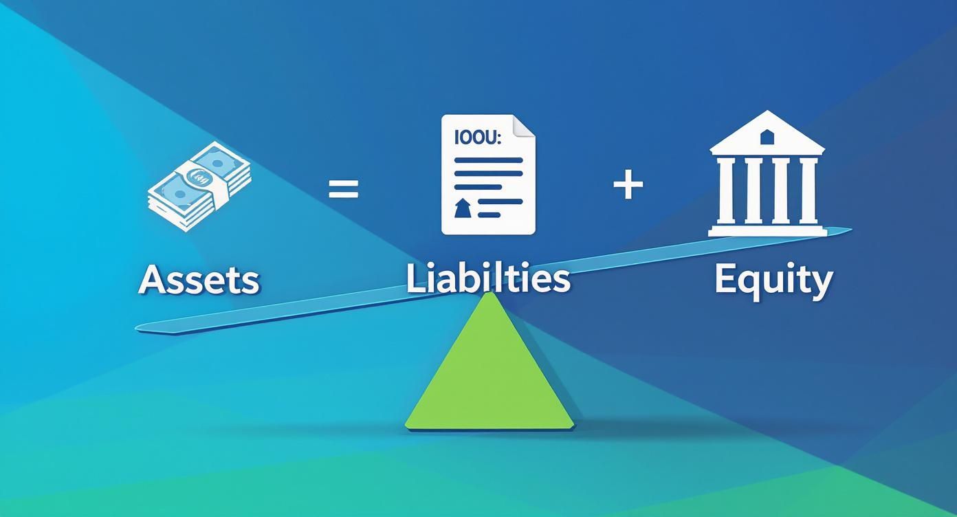 Infographic about what is double entry bookkeeping