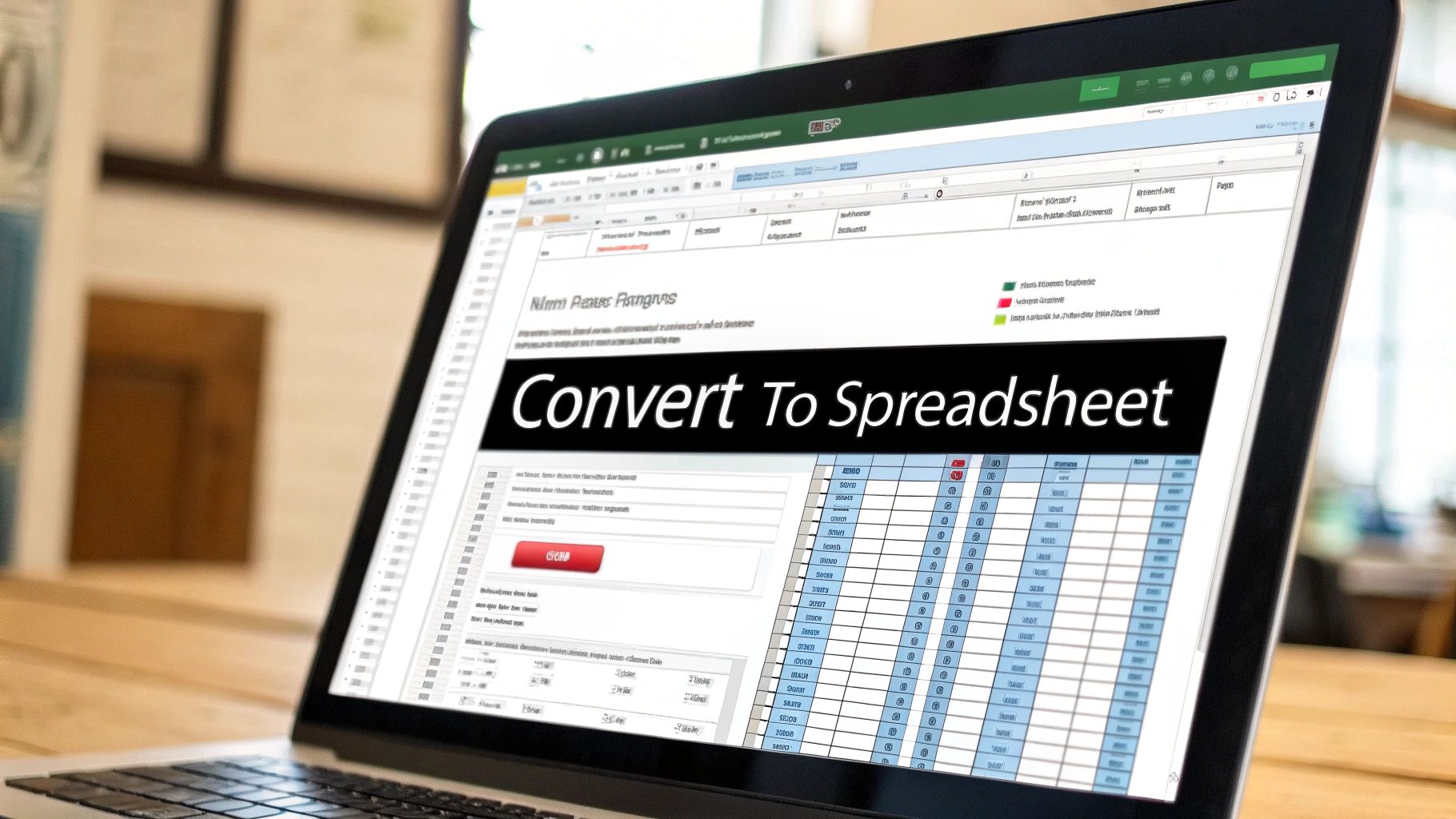 Person working on a laptop with financial charts.