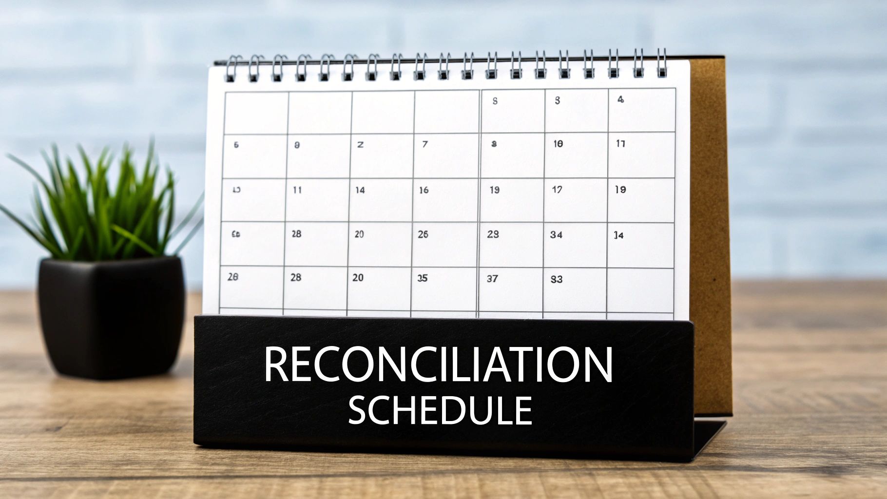 Establish a Clear Reconciliation Calendar and Schedule